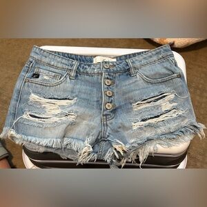 Kancan Distressed Denim Shorts